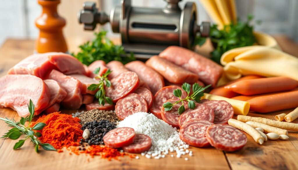 Main critical ingredients of Commercial sausage making