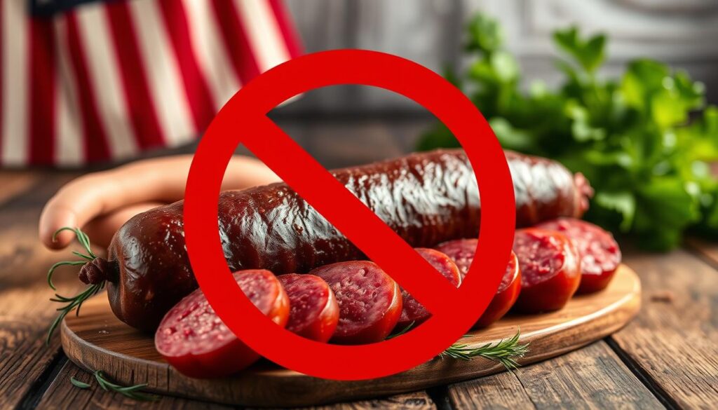 why is blood sausage illegal